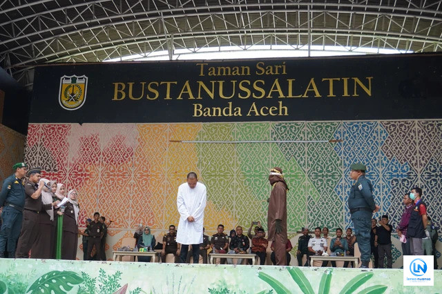 Ajudan Ketua DPRA Dicambuk 22 Kali di Banda Aceh karena Terbukti Jarimah Ikhtilath