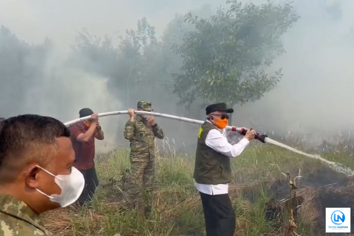 KSAL Tinjau Karhutla Guntung Damar Banjarbaru: Tak Separah di Media Sosial