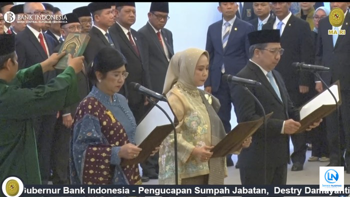 Destry Damayanti Resmi Dilantik Jadi Gubernur BI 2026-2031, Aida Budiman dan Solikin Juhro Ikut Dilantik