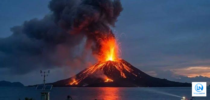 Anak Krakatau Kembali Erupsi, Lava Fountain Muncul dan Gemuruh Terdengar hingga Serang